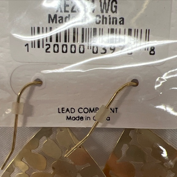 Tell Your Tale Gold Teardrop Earrings - Picture 2 of 6